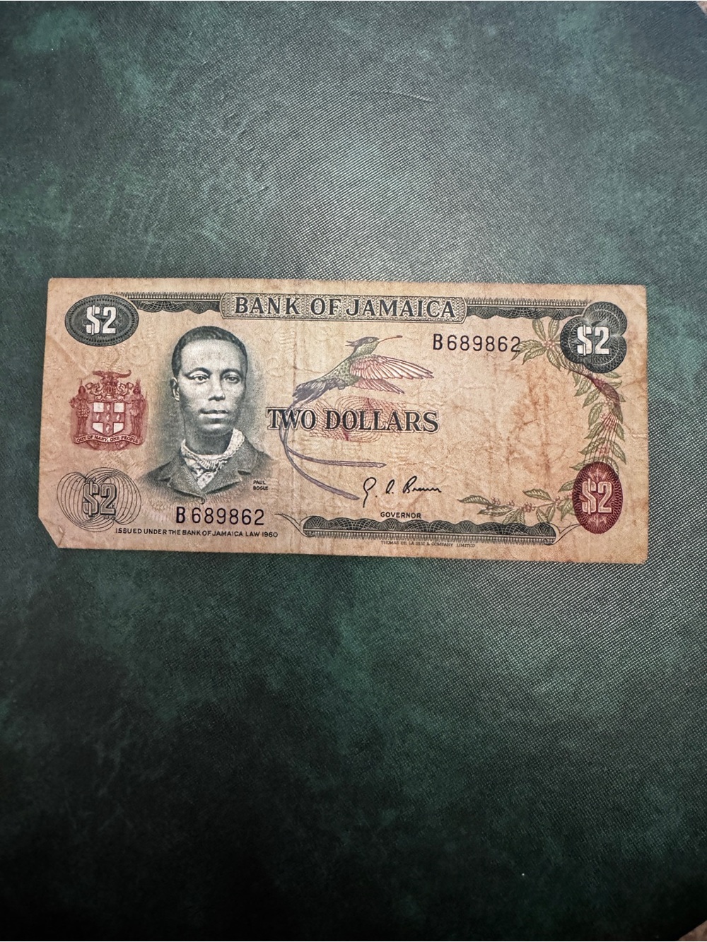 Bank of Jamaica $2 Note